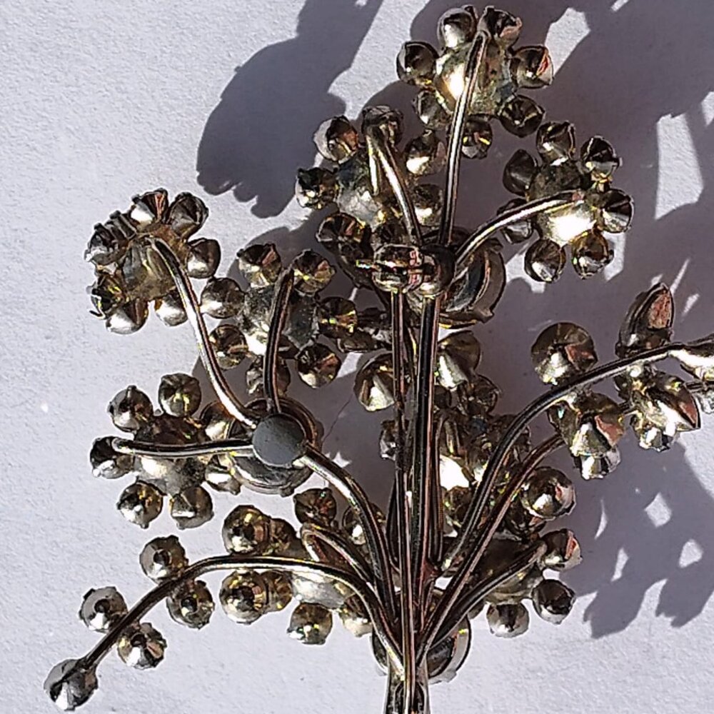 Beautiful Vintage clear Rhinestones brood multi layered